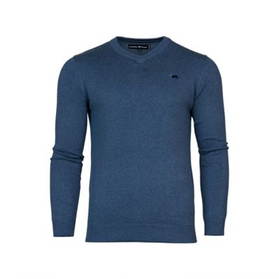 Raging Bull V-Neck Cotton/Cashmere Sweater
